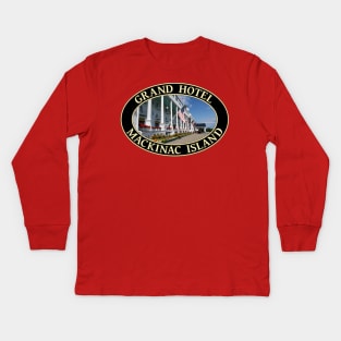 Historic Grand Hotel on Mackinac Island, Michigan Kids Long Sleeve T-Shirt